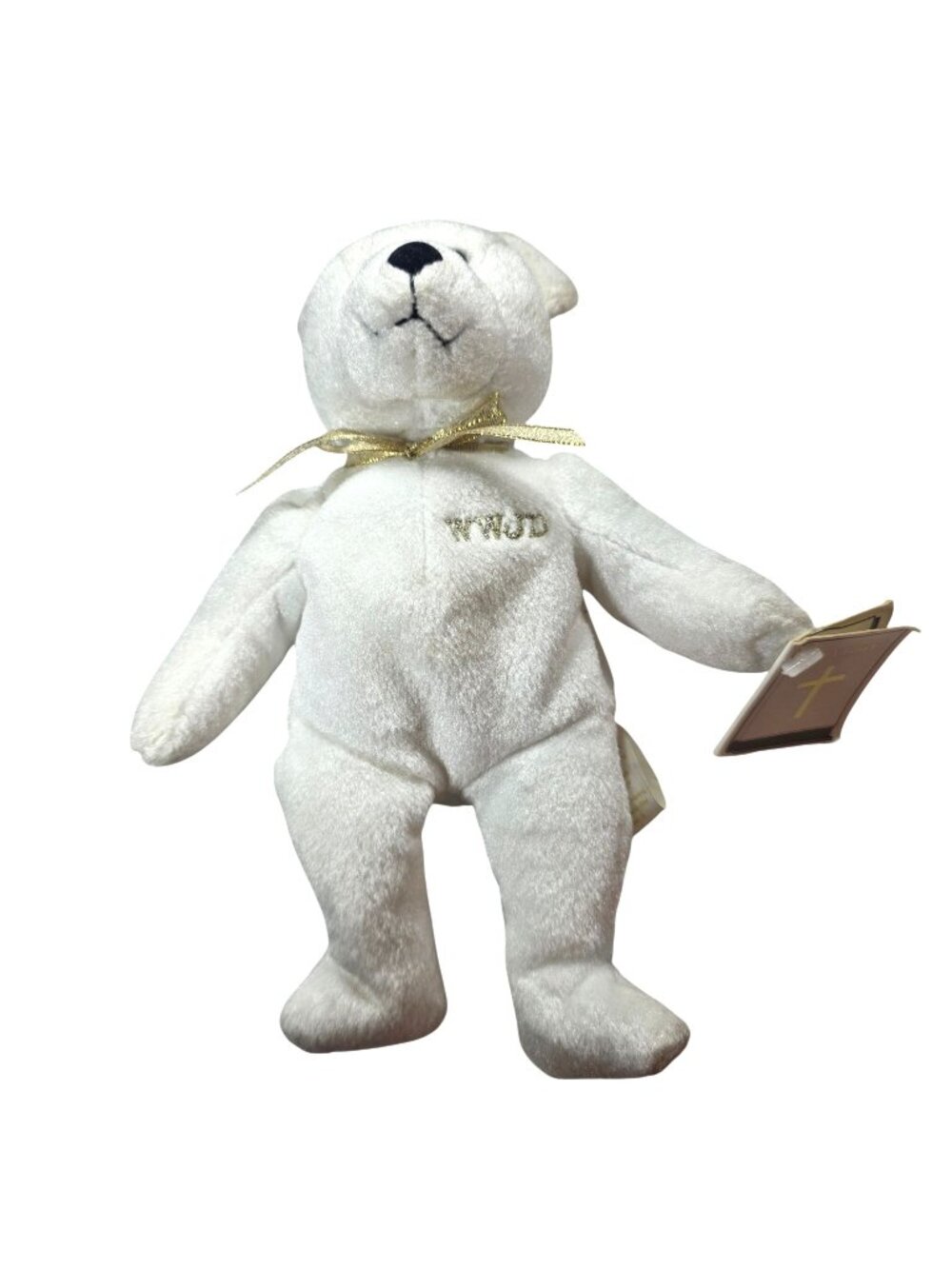 Holy Bear Sheldon WWJD Remembrance Series 1999 Plush Bean Christian Gift Vtg